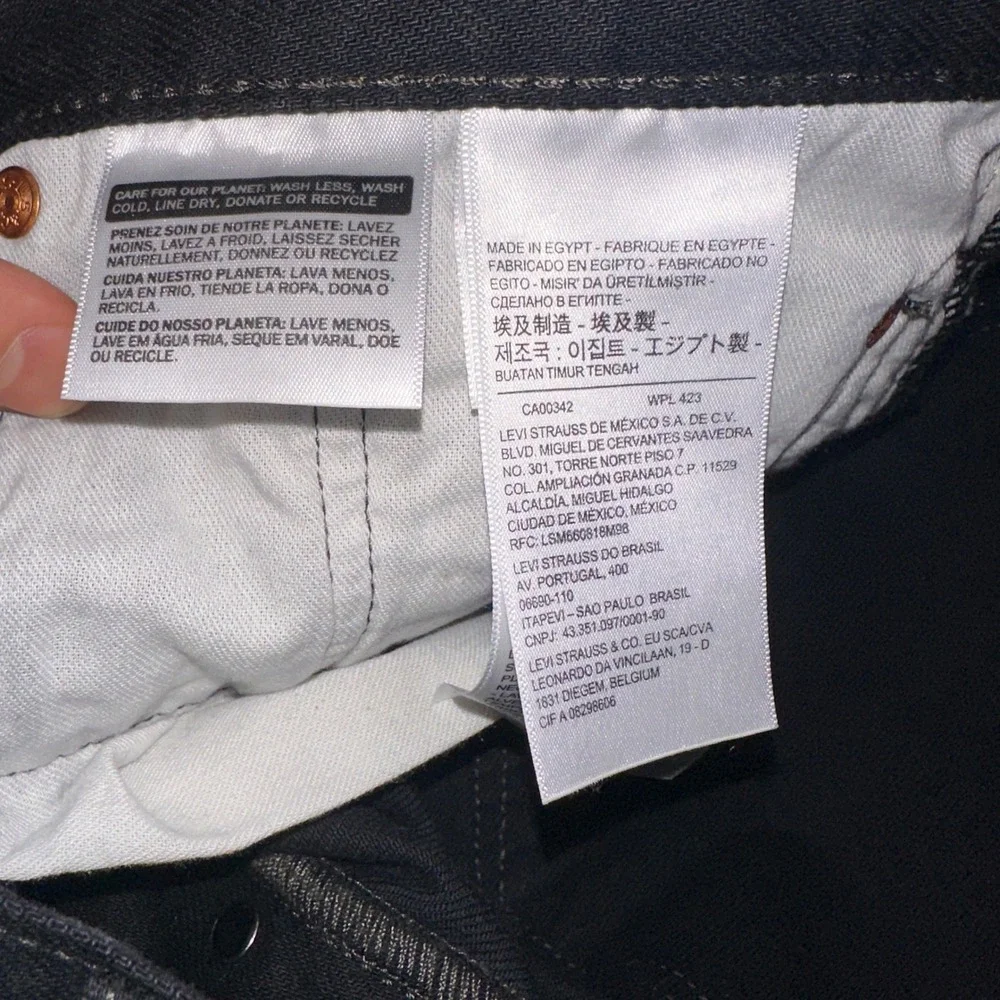 Levis 501 Original Mens Jeans Black Button Fly Denim NWT $59.50 Fits 38x27